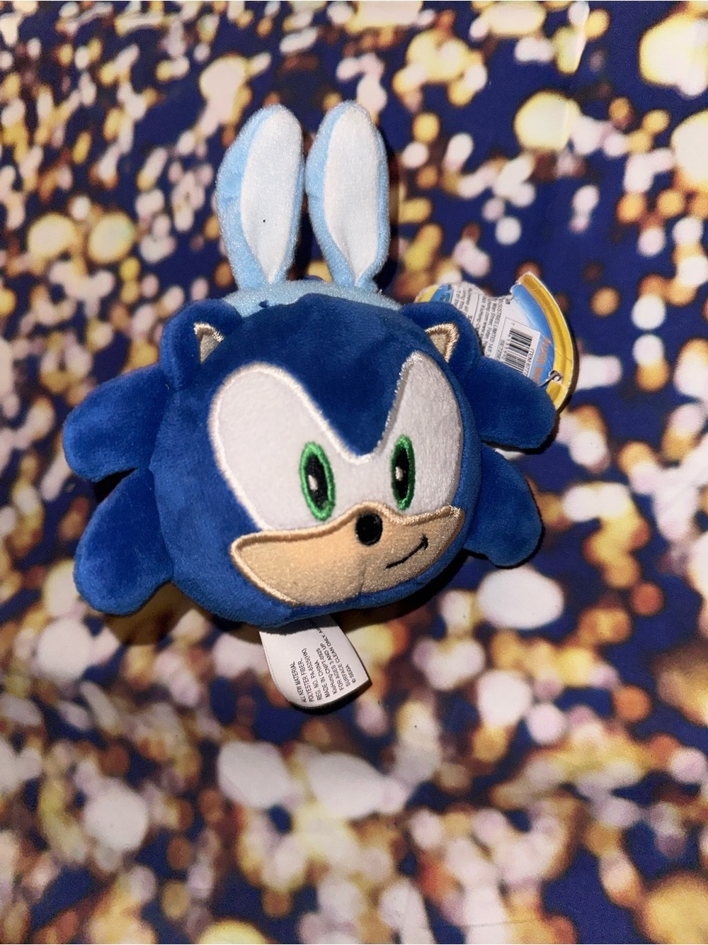 Sonic plush doll with bunny ears
